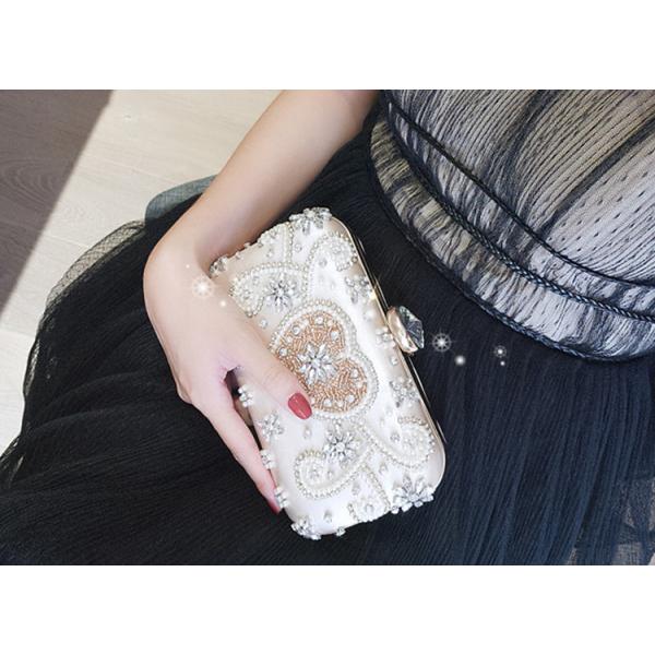 2019 new diamond dinner bag embroidery love bag handbag chain bag small square bag banquet crossbody evening bag