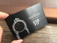 O preto do resíduo metálico PVD escovou o cartão do Vip do negócio do metal de 0.8mm