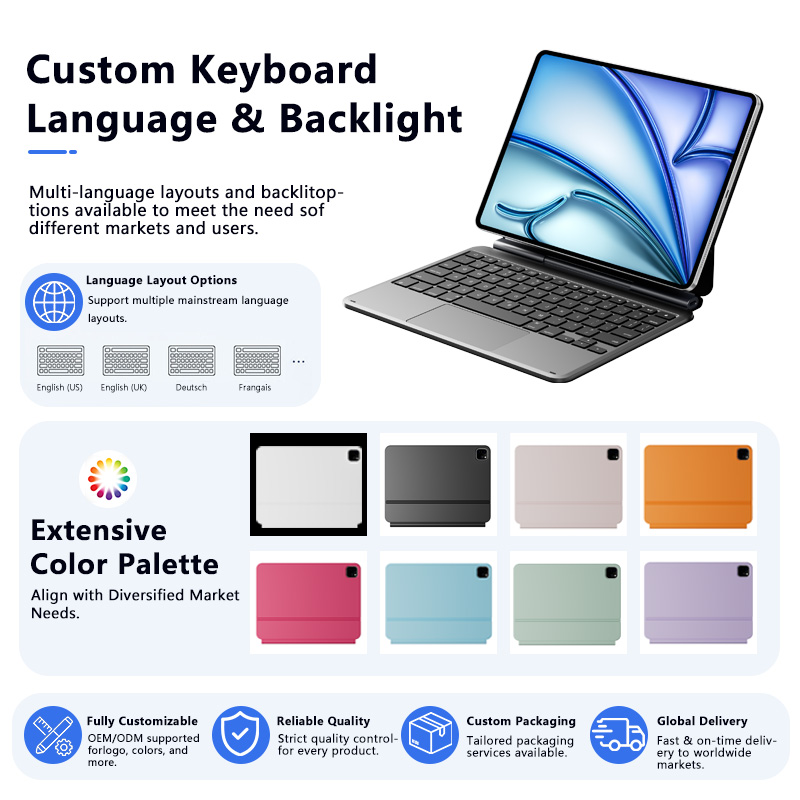 Universal Magnetic Keyboard Case with Trackpad for iPad Air 13
