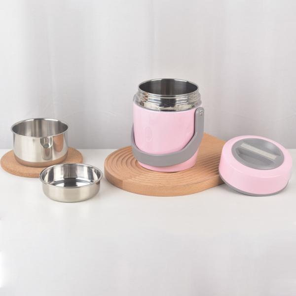 Lunch bucket dedicated double-layer vacuum braising beaker 2L 304 metal steel insulated vacuum food jar