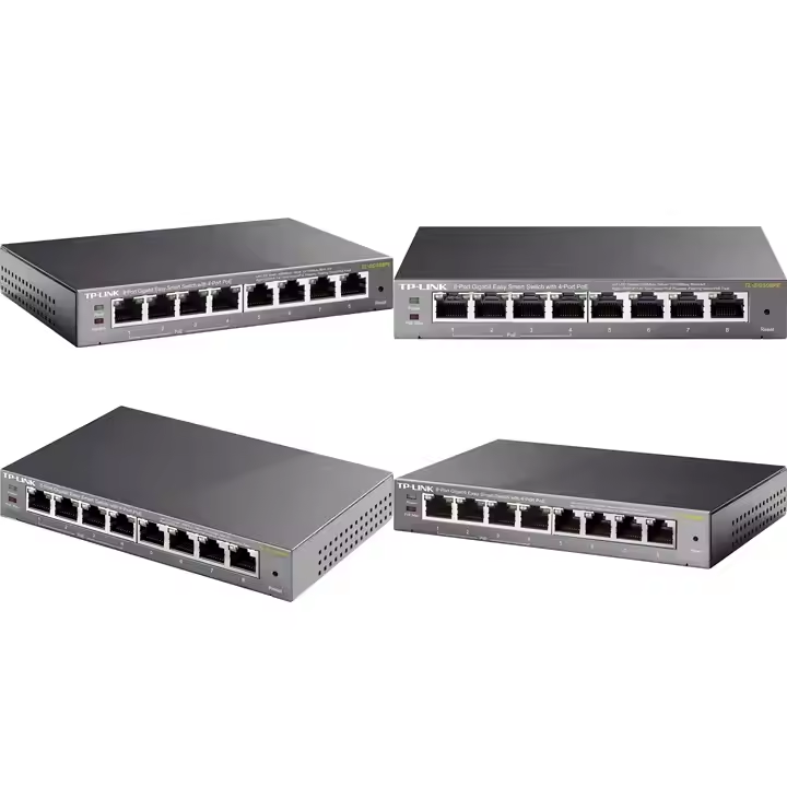 TP-LINK TL-SG108PE 8-Port Gigabit Ethernet Switch with 4x PoE and Easy Smart Function