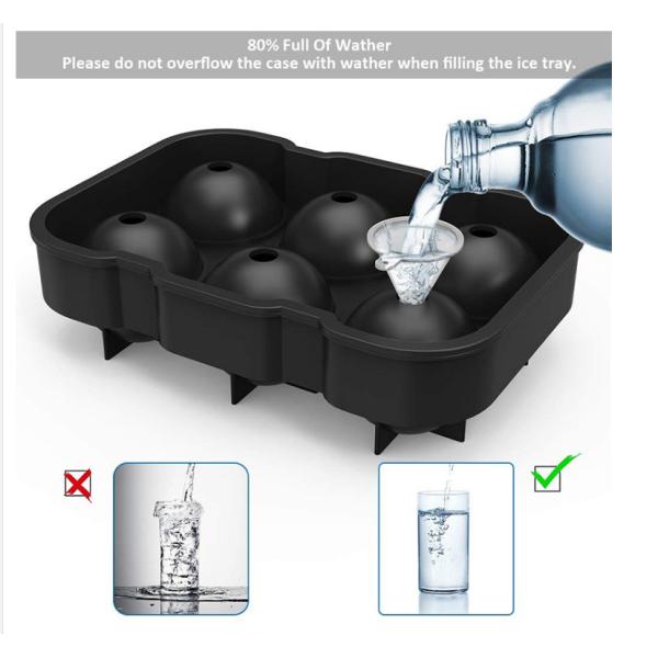 Effortlessly Make Whiskey Round Balls with Reusable Silicone Ice Cube Tray