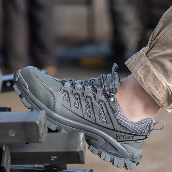 Gray Industrial Safety Shoes Micro Fiber Sport Fashion Safety Shoes Waterproof S3 Standard