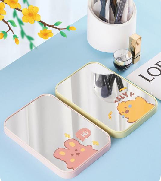 Top Fashion Design Style Standing Table Make Up Small Travel Cosmetic Makeup Espelho de mesa