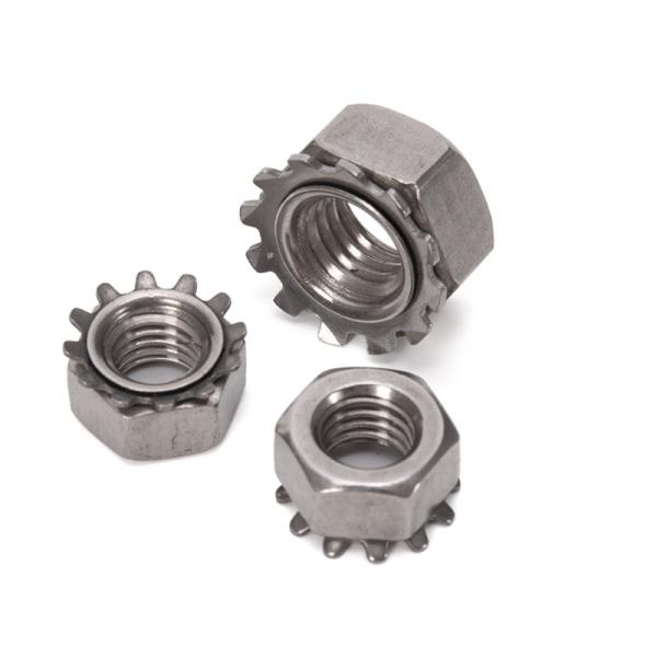 304 Stainless Steel K Type Nut for Polished Finish Carbon Steel Hex Toothed Serrated Washer Gasket Lock Nut