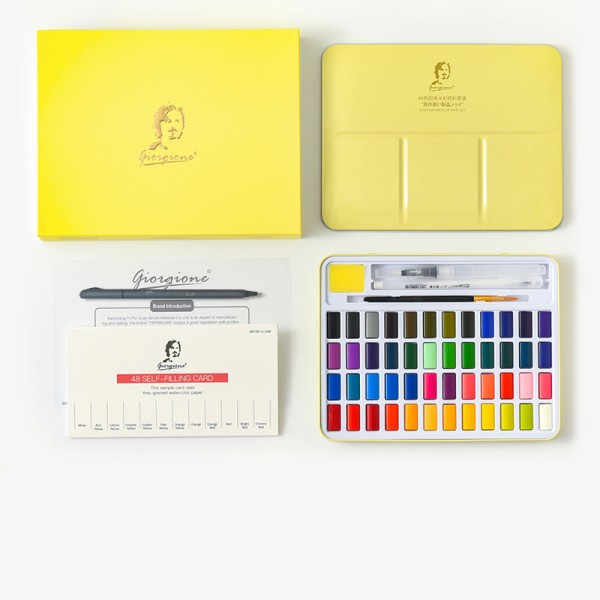 48 Colours Professional Brush Pen Artistic Solids Watercolor With Needle Pen Highlighter Pen
