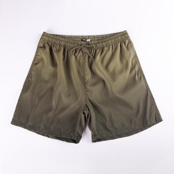 Olive Camouflage Mens Elastic Waist Board Shorts