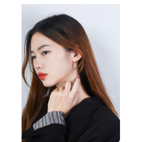 Серебряный диамант золота цвета 18K качает подарок захвата тыквы серег 1.0g форменный