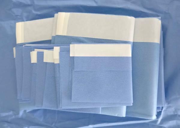 Adult Care Custom Surgical Packs , Green White Medical Mayo Stand Cover