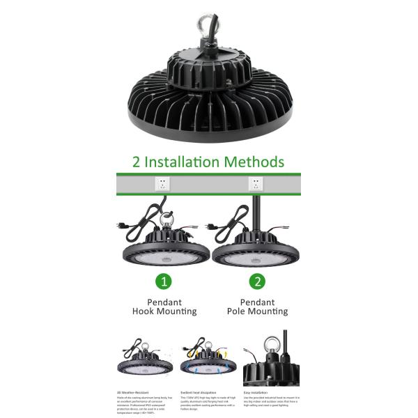 6000K Industrial High Bay Lighting 150w 140lm/W 60 90 120 Degree Optional