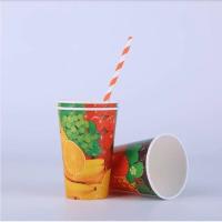 2.5oz - 32oz tasses froides en papier sans BPA personnalisées pour les boissons glacées