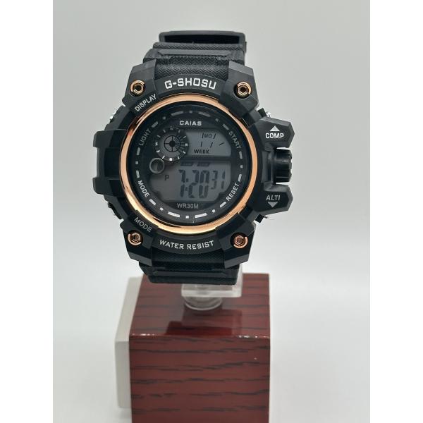 Fashion Electronic Quartz Sport Watch For Men With Silicone Strap