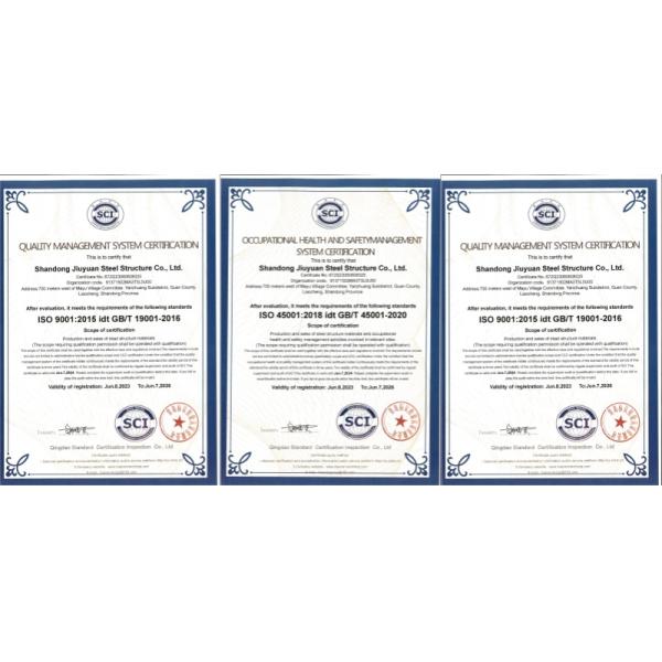 Fabrication de poutres en acier en forme de H solide, 50 ans de durée de vie