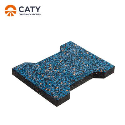 H Shape Interlocking Rubber Pavers 20-50mm Anti Slip For Playground