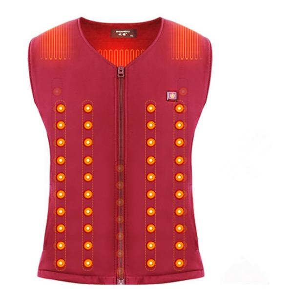 V Neck Rechargeable Heated Vest  7.4V 4400mAh Thermal Vests Ladies Spandex / Polyester