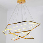 Электропластированные стеклянные лампы потолка акриловые современные коммерческие люстры E14