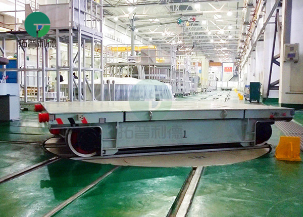 AC power 30t heavy duty rotating platform cart for Saudi Arabia painting line