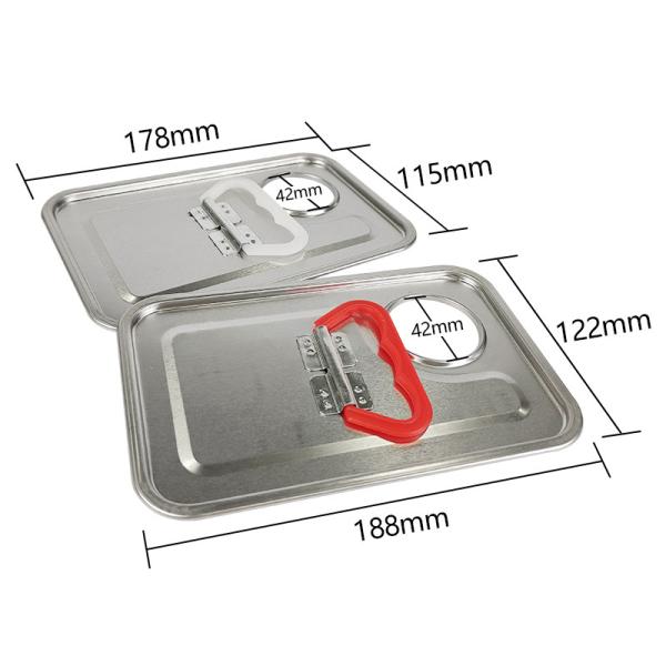 Square Tinplate Paint Cans Components Customized With Handle / Cap