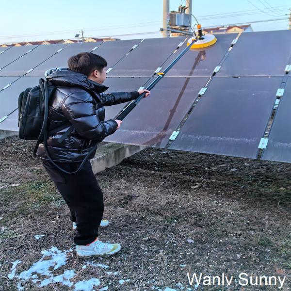 24 V motor de acionamento escova de água elétrica para limpeza de células fotovoltaicas de estilo móvel na indústria de energia