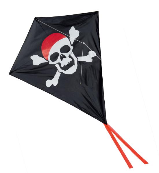 Pirate Pattern Nylon Stunt Kite , Fiberglass Frame Kids Stunt Kite 124*152cm