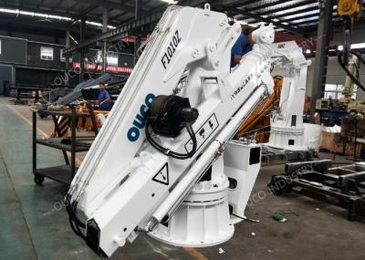 Hydraulic Knuckle Telescopic Boom Crane 1.5t 10m White