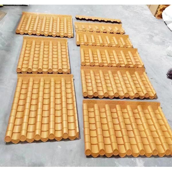 Chinese Traditional Yin Yang Plastic Tile Roof Shingle Korean Roofing Sheet Pvc Synthetic