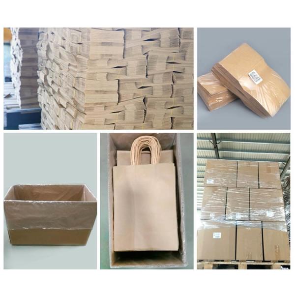 Recyclable Bulk Takeaway Paper Bags For Drink Food Delivery 160gsm