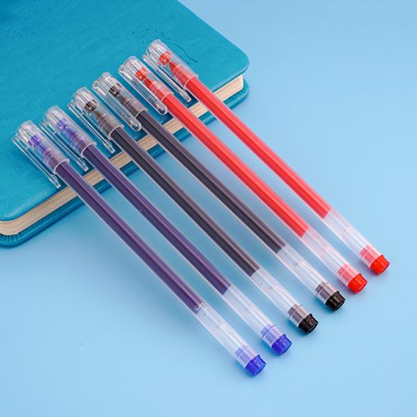 Plumas automáticas de relleno de tinta con gel de relleno de tinta 05 mm para bolígrafo de plástico de colores a granel