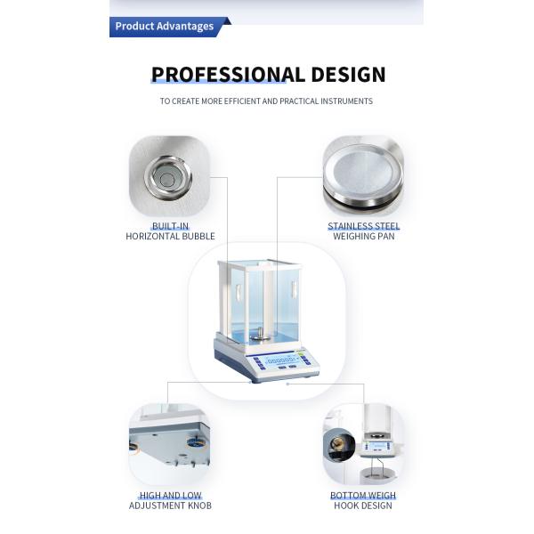 High Precision Stainless Steel Analytical Balance 0.001g for Laboratory Weighing Scale