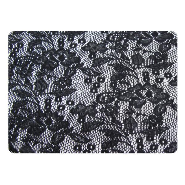 Black 100% Polyester Lace Fabric for Nightwear , Lingerie CY-CT8562