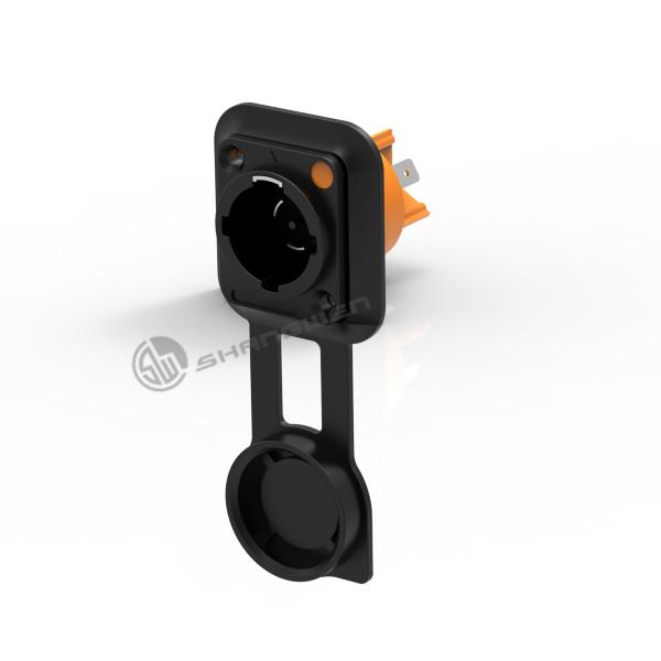 Conector Powercon Feminino de Plástico Elétrico 3 Pins de Alta Capacidade de Corrente
