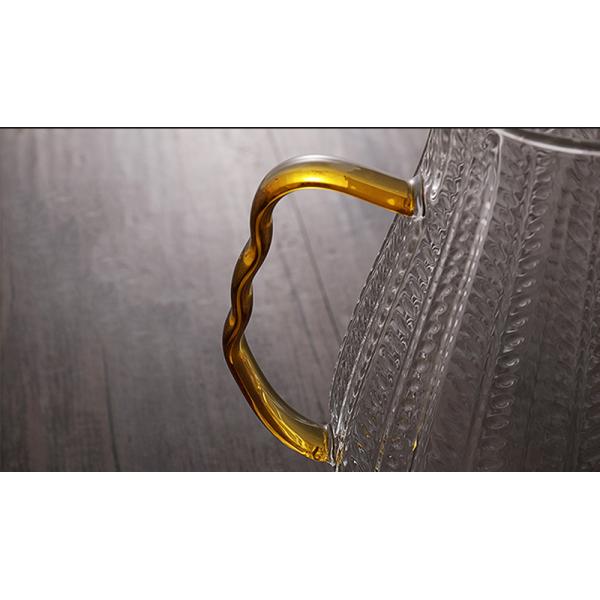 Kitchen 1.5L Glass Water Pitcher Microwave Safe High Borosilicate Material