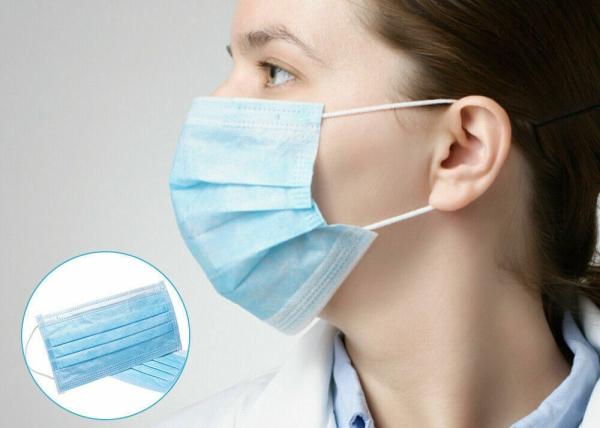 FDA Certified 3 Ply Disposable Face Mask Non Woven Easy Breathing