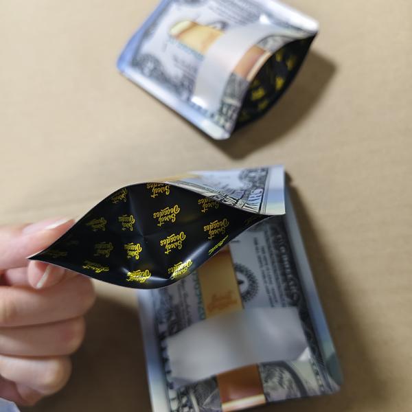 ​Childproof Dollar Bill Pouches NFC Tamper-Proof 600D Polyester Base For US Brands