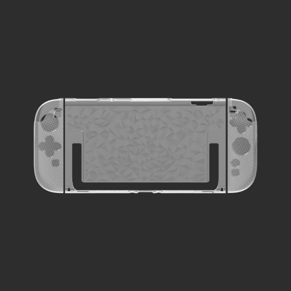 Luxury Diamond Pattern Design Split TPU Joy-Con Transparent PC Middle Frame Protective Case Kit for Nintendo Switch 2