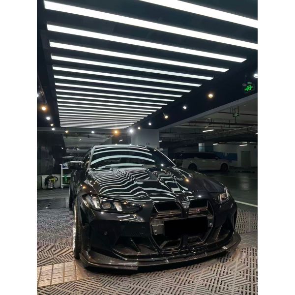 For BMW G82 M4 Dry Carbon Fiber Body Kit G82 M4 3D Style Carbon Fiber Front Lip Side Skirt Diffuser Spoiler