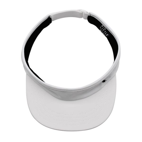 Casquillo ajustable blanco de la visera de 1 pulgada con el logotipo de la impresión de la pantalla