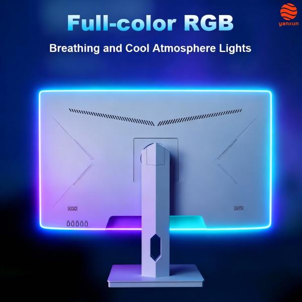 Yanxun 27 1080P 240Hz IPS Gaming Monitor | Ring RGB Glow & Sleek Contours, 1ms GTG, 99% sRGB, FreeSync Compatible, Flicker-Free Eye Care