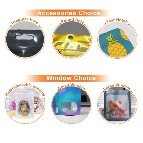 Food Industrial PE Plastic Custom Printed Doypack Pouch Self Sealing Bags Flavored Food Packaging Beef Jerky Candy Dried Vegetables