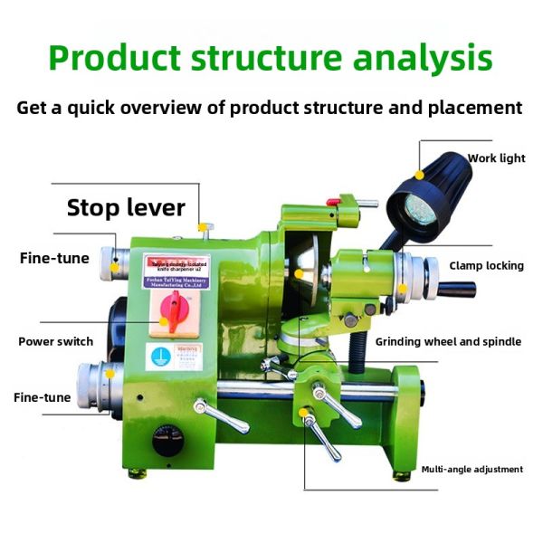 High Precision Universal Knife Sharpener End Mill Twist Drill Cutter Grinding Tool