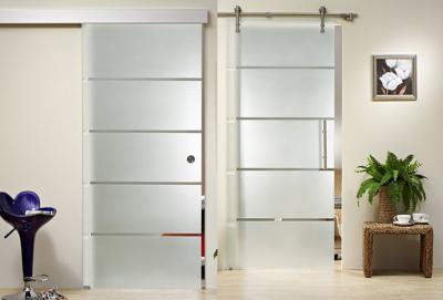 Clear Float Durable Tempered Glass , Silkscreen Frosted Tempered Shower Glass Doors
