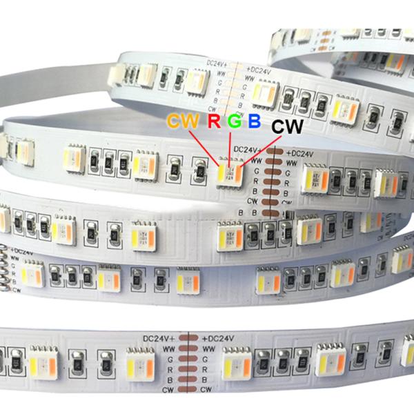 Super Bright 5m 5050 RGB Waterproof Strip Light RGBW 120Leds 2880lm