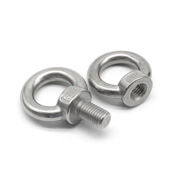 Stainless Steel A2 70 A4 80 DIN580 Triangle Ring Lifting Hook Eye Bolts Passivated Finish