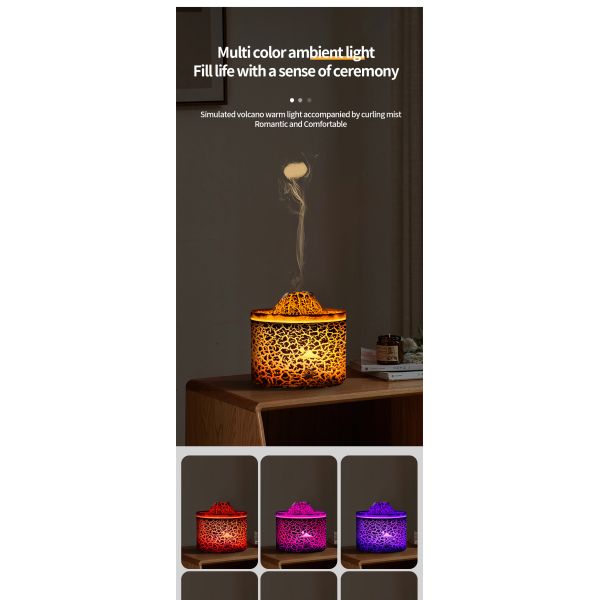 OEM Creative Flame Aroma Humidifier Ultrasonic Essential Oil Diffuser 320ml Capacity