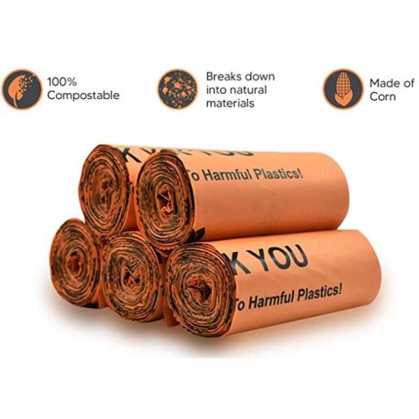 Corn Starch Eco Friendly PE Custom Logo Printed Dog Poop Bag Clean Up Bags, Eco Biodegradable Dog Poop Bag For Pet