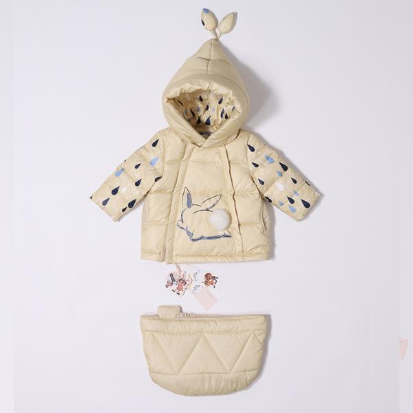 Bilemi Blue Print Goose Down All In One Cartoon Fox Outdoor Footless Overall Set Warmest Fluffy Waterproof Gender Neutra