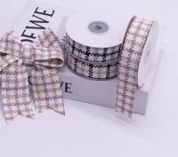 Eco-Friendly 4cm Waffle Woolen Woven Belt DIY Small Fragrant Style Qianniao Grid Hair Accessory Bow Woven Belt