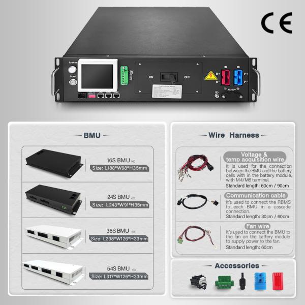 ESS UPS BMU Système de batterie de secours BMS 125A 240V haute tension