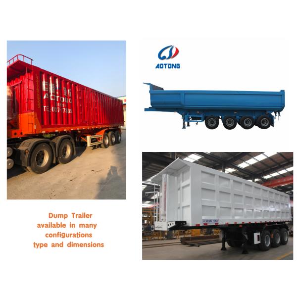 100 тонн двойных осей U-образный задний конец наклонитель нагрузчиков