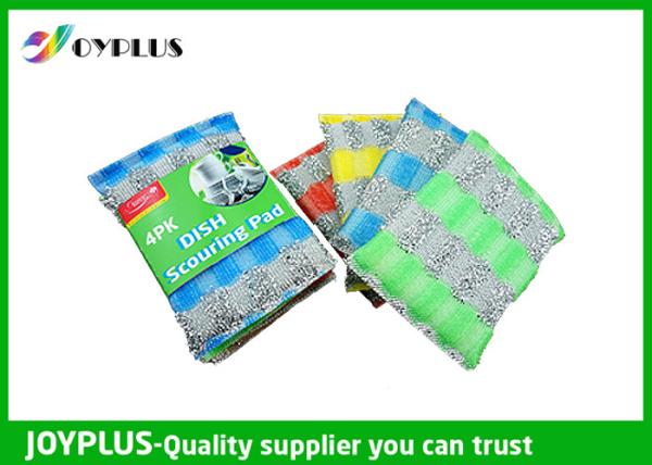 Durable Non Abrasive Scouring Pad , Dish Cleaning Scrubber Nylon / Sponge Material